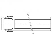 VIESSMANN cső 500 mm  80/125 mm (méretre vágható) Alu/Alu