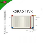 KORAD radiátor szelepes 11VK-300/2000  jobbos