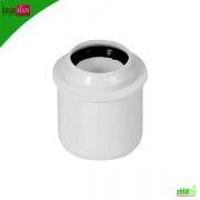 Fehér PVC szűkítő PP rejtett, tokos   50/40 (1043)