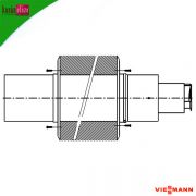 VIESSMANN koncentrikus oldalfali átvezetés  80/125 mm ALu/PPs ( takarógyűrűkkel együtt )