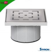 STY padlószifon magasító rozsdamentes ráccsal 150 × 150 mm 2 mm Mozaik mintával (5033)