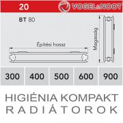VOGEL&NOOT higiénia kompakt radiátor 20-400 ×  400 BT 80